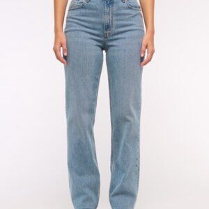 Abercrombie Curve Love Straight Leg Jean